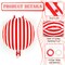 12 Pcs Red and White Striped Balloons,18 Inch Carnival Balloons Halloween Foil Balloon(Red and White)